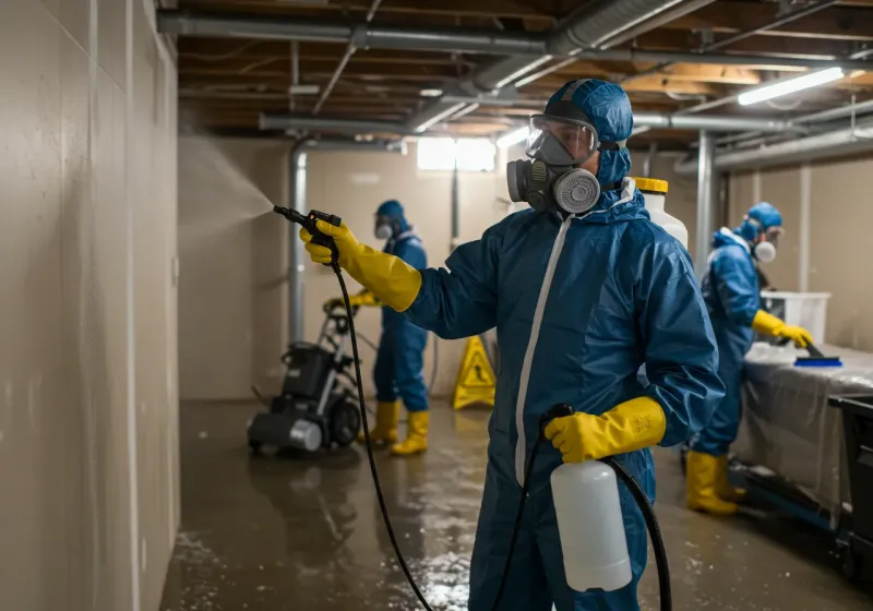 Basement Sanitization and Antimicrobial Treatment process in Reform, AL